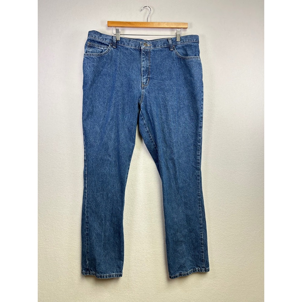 Lee Relaxed Fit Straight Leg Women Jeans Blue Denim Size 18 Long